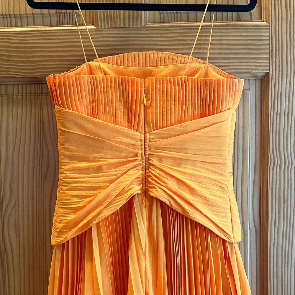 Acler Fairley Drop-Waist Pleated Midi Dress - Picture 9 of 10